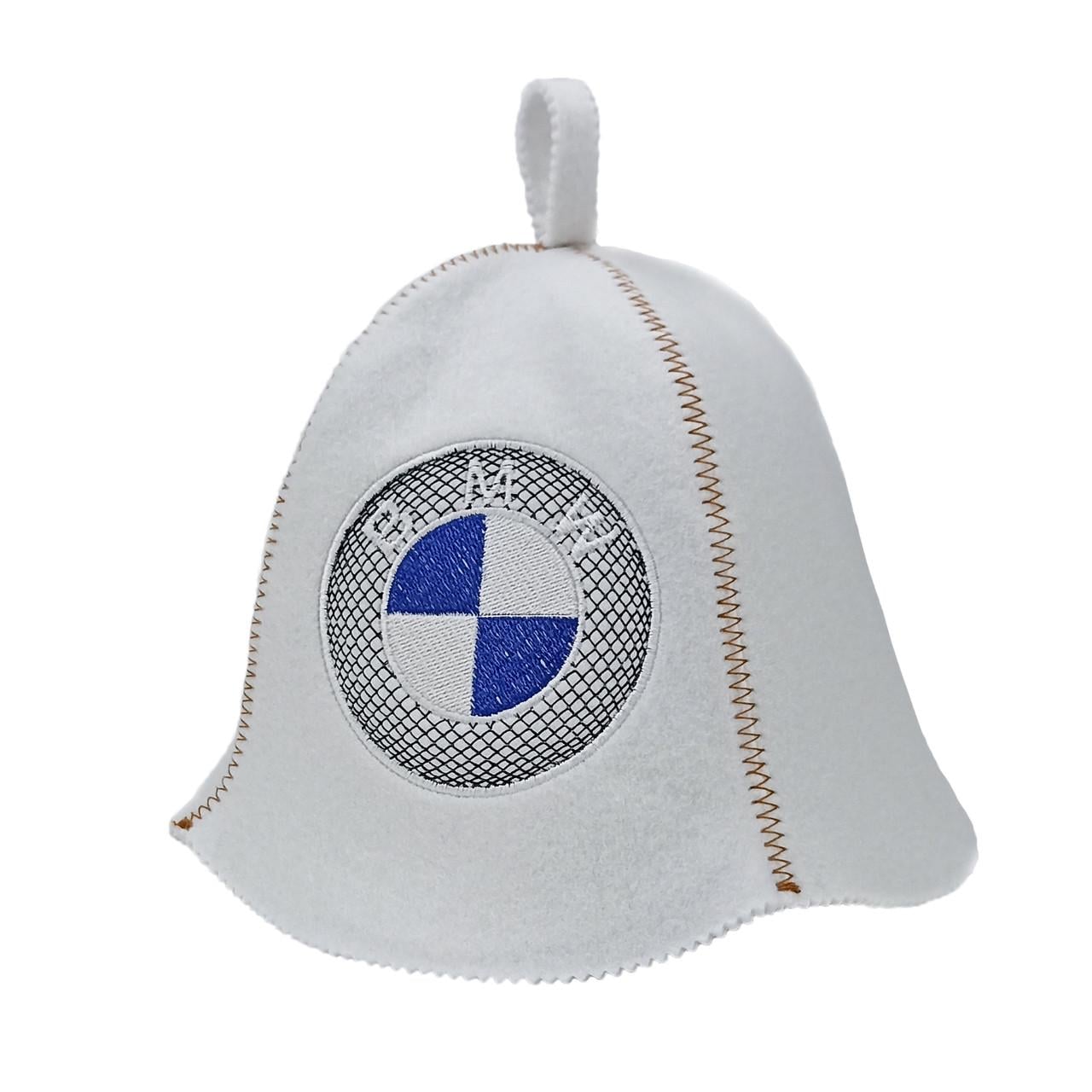 Банная шапка Luxyart BMW искусственный фетр Белый (LA-304)