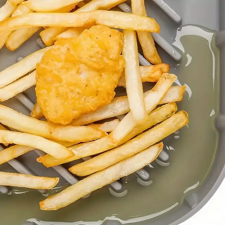 Форма квадратная силиконовая для аэрогриля/мультипечи и фритюрницы 16,5 см Черный (RU-7121) - фото 4