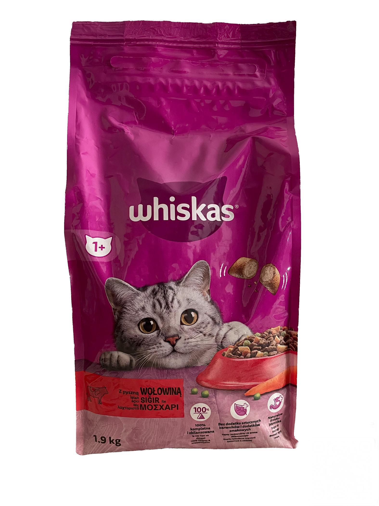 Корм сухий для котів Whiskas з яловичиною 1,9 кг - фото 1