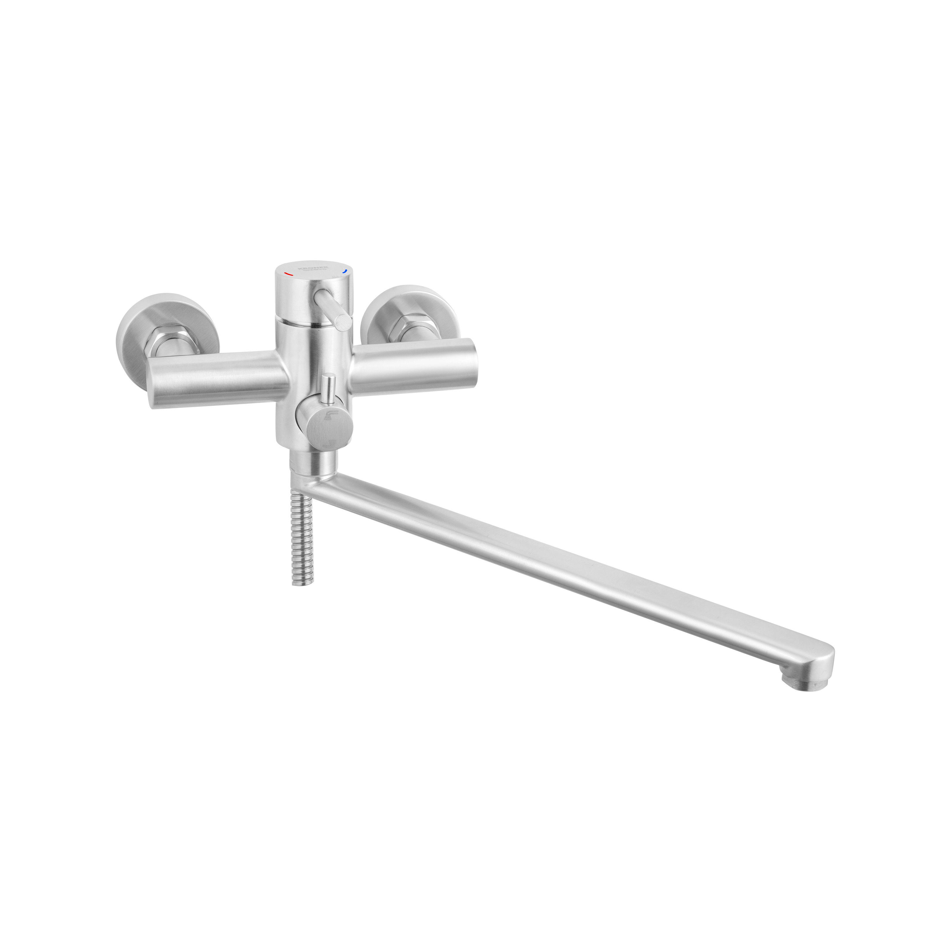 Смеситель для ванны KRONER Edelstahl Klassisch-ESG070 CV022997 однорычажный Хром (135945) - фото 2