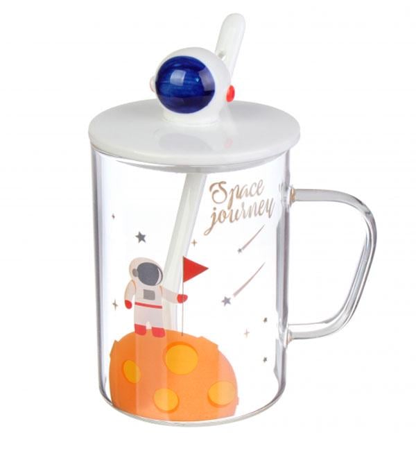 Чашка керамічна Космонавт з ложечкою 380 мл (414827)