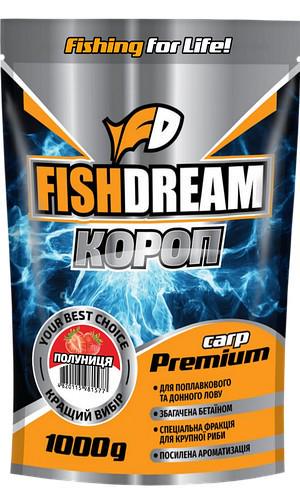 Прикормка Fishdream Premium Карп Клубника 1 кг