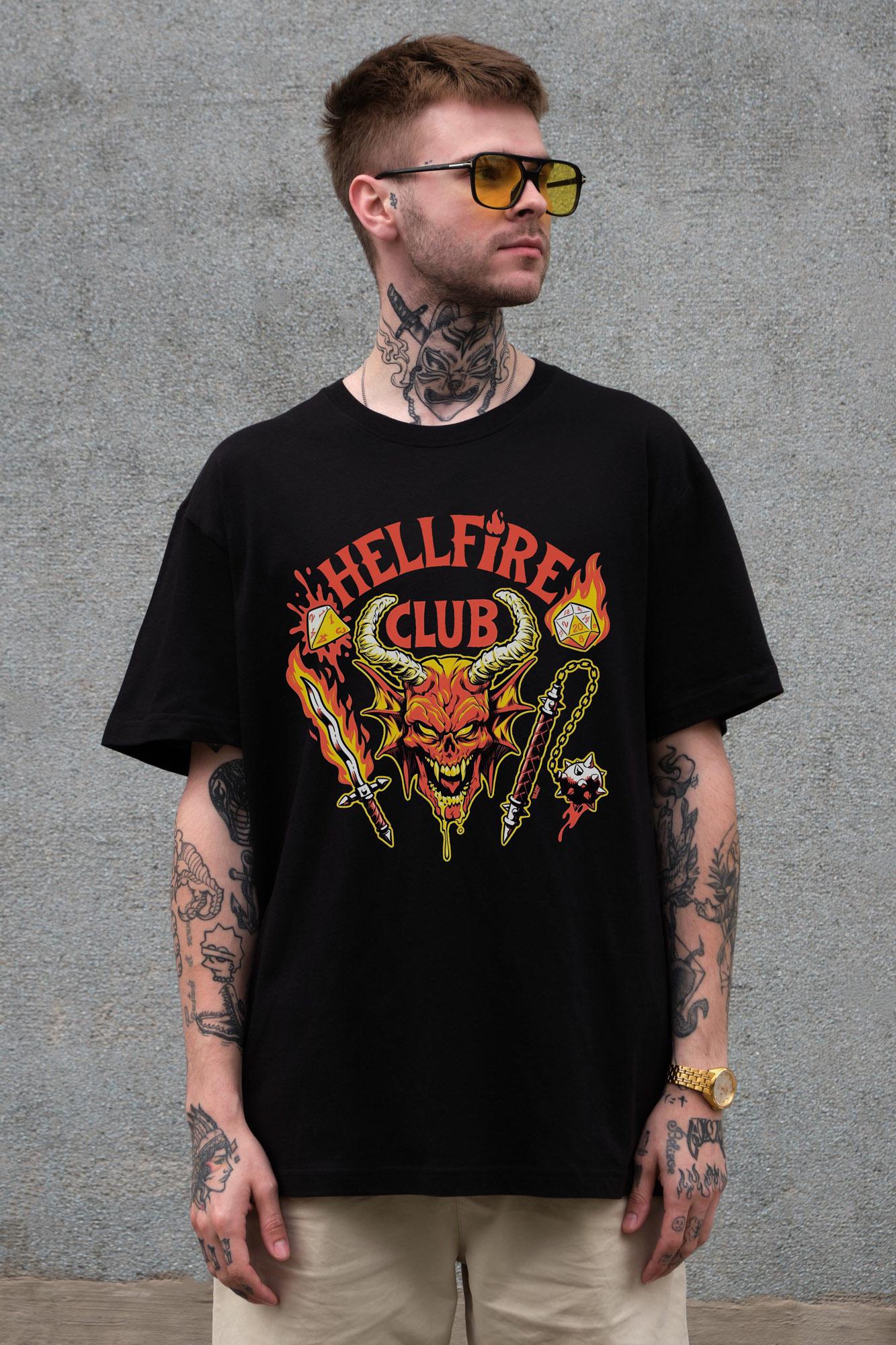Футболка оверсайз Without З Принтом Hellfire Club 2XL/3XL Black (2XL/3XL8056249 8056250)