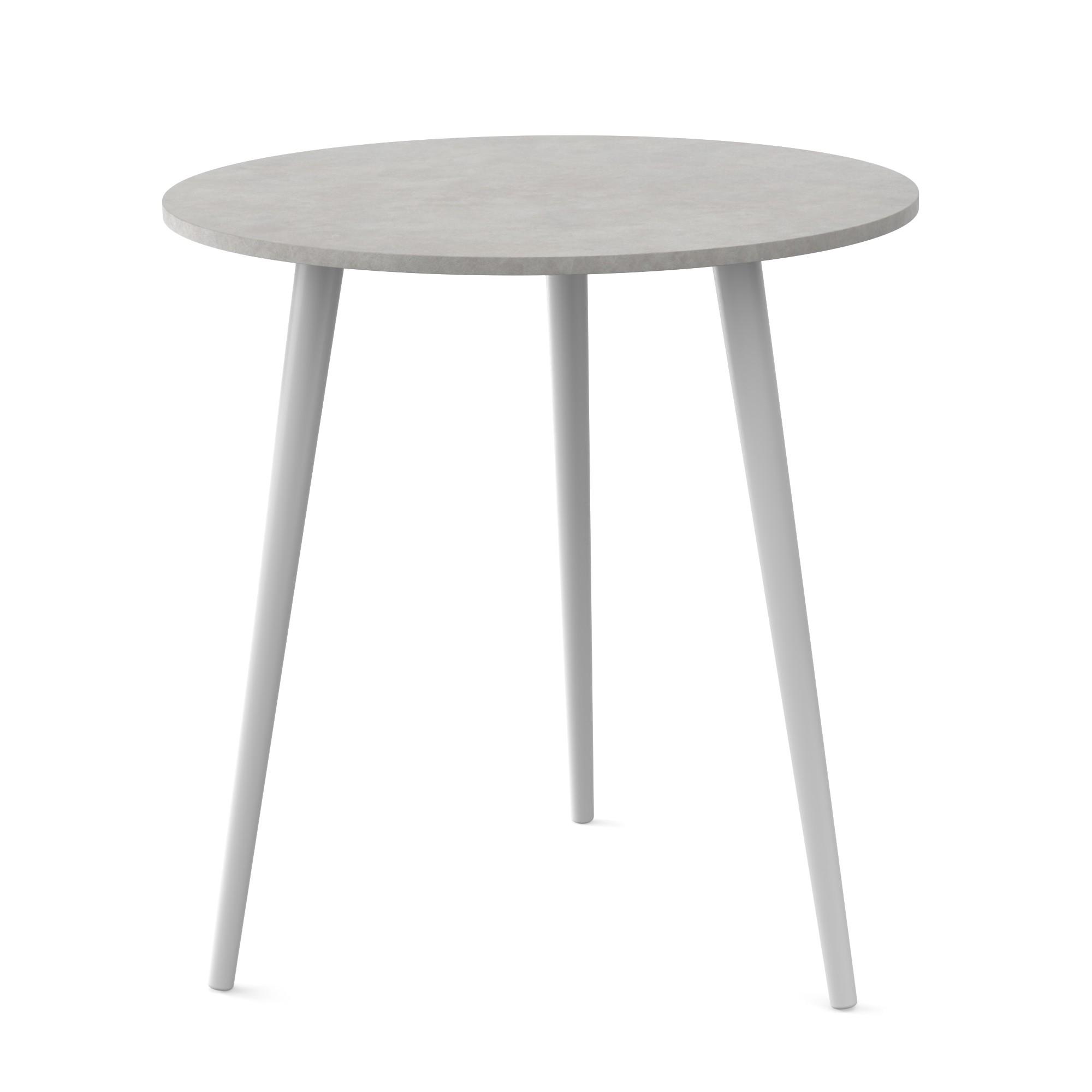 Стіл круглий Неман СЕТ-3 18 мм Клауд гранада/Білий (5589391)