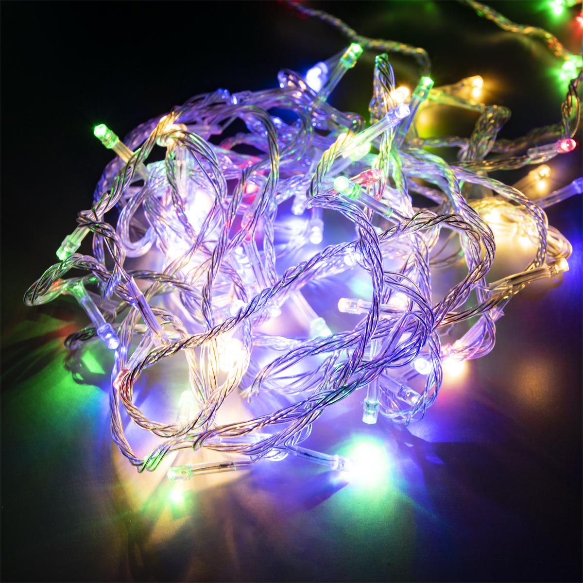Новогодняя гирлянда на елку Xmas LED 100 M-1 RGB 6,4 м (1008917-Other)
