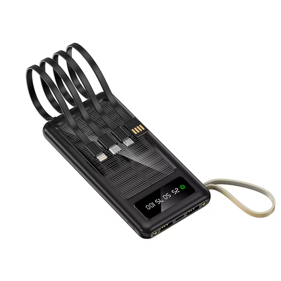 Повербанк Y90 50000 mAh с солнечной батареей и 3 встроенными кабелями (opt-105593)