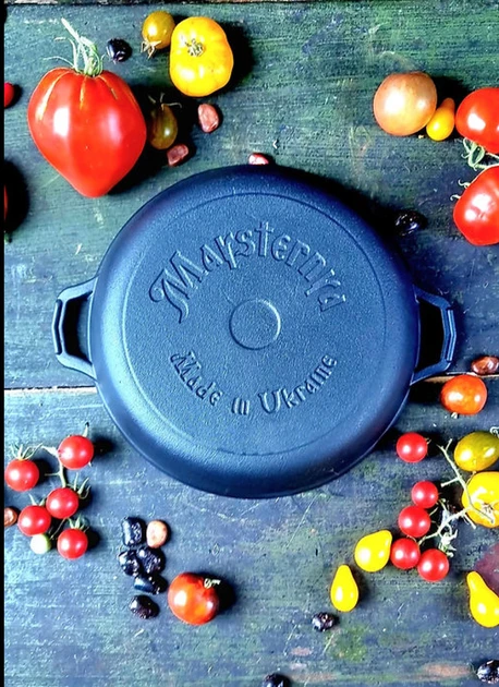 Сковорода Maysternya чугунная 34х7 см 1,7 л (22720420) - фото 4 Сковорода Maysternya чугунная 34х7 см 1,7 л (22720420) - фото 4