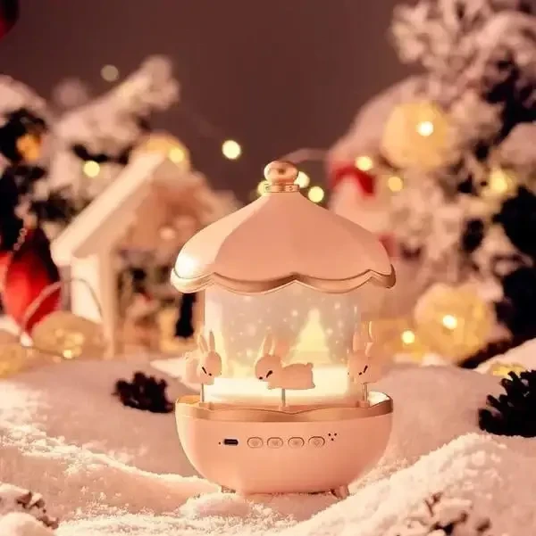 Ночник-проектор музыкальный Карусель кроликов Bluetooth и пультом (24984733) - фото 3 Ночник-проектор музыкальный Карусель кроликов Bluetooth и пультом (24984733) - фото 3