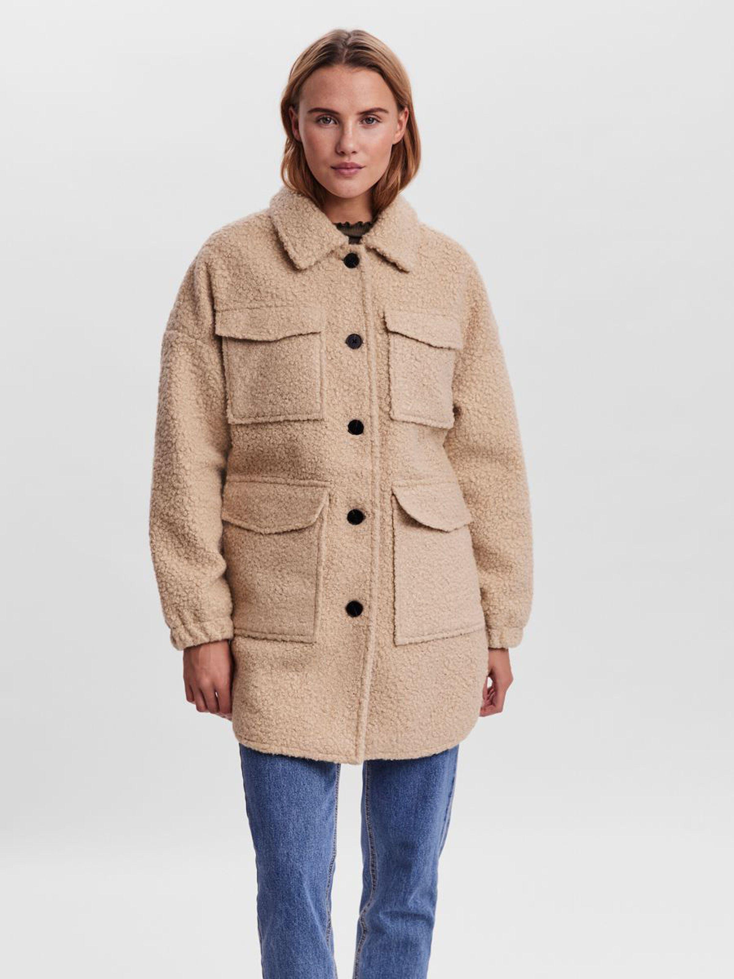 Пальто жіноче Vero moda 10252769 L Бежевий