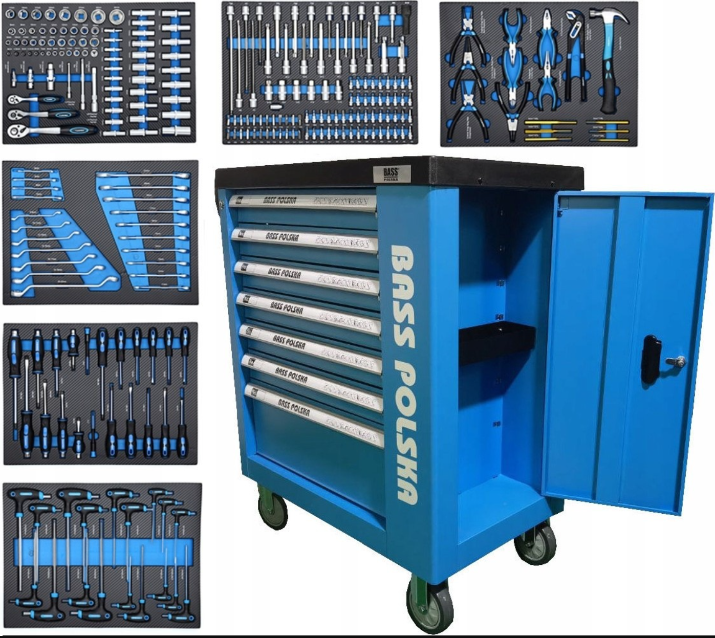 Тележка с инструментами Bass Polska 3059 251 пр. 88х45х97 см (BP 3059)