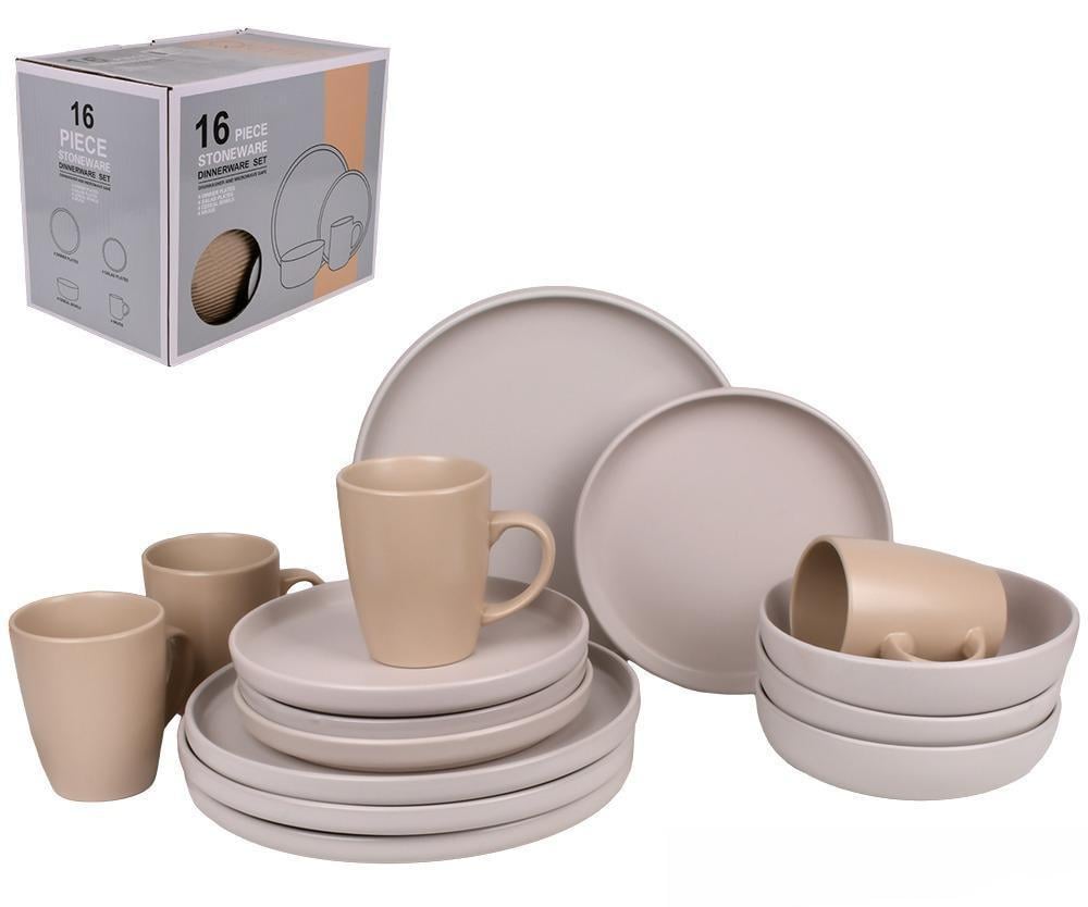 Набор столовой посуды 16 пр. тарелка 26 и 20 см/пиала 16 см/чашка 480 мл (MC5576-2)