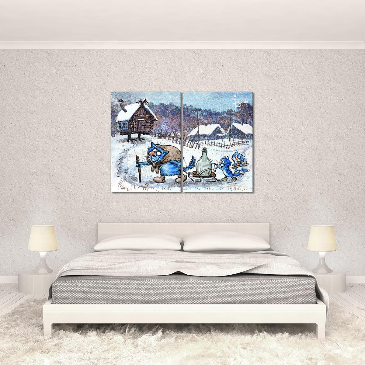 Модульная картина Валерьяновна 2 модуля общий размер без пробелов 30х45 см (_rinaz_2019195002)