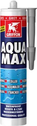 Водостойкий клей и герметик Griffon AquaMAX 425 г Серый (6311697)