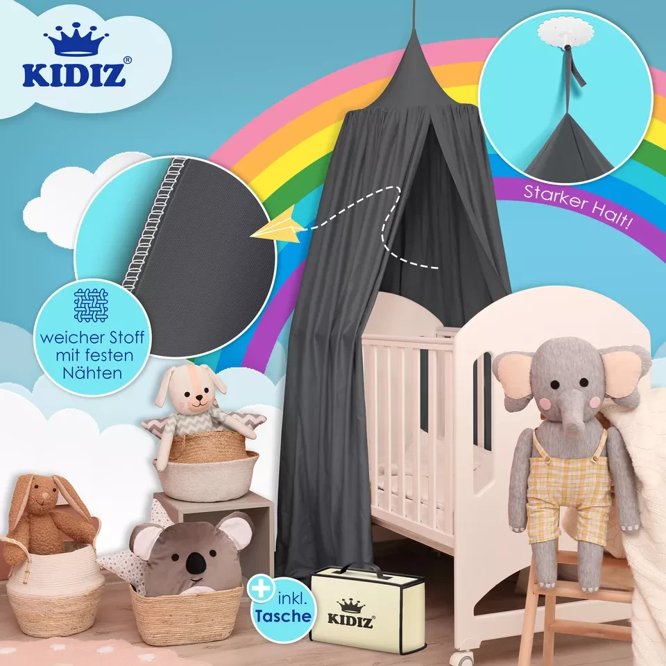 Балдахин полиэстер KIDIZ 270 см Антрацит (4255598301336-copy) - фото 7 Балдахин полиэстер KIDIZ 270 см Антрацит (4255598301336-copy) - фото 7