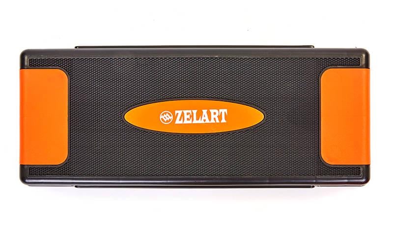 Степ-платформа Zelart FI-6291 70-75x25x12-23 см Черный/Оранжевый (DR004825) - фото 2