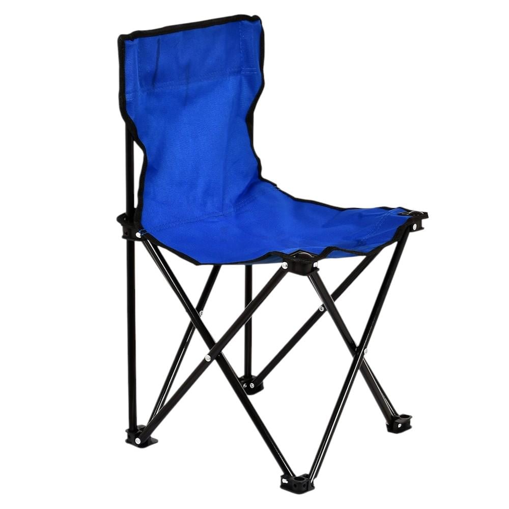 Стілець туристичний розкладний з чохлом Stenson Павук 35х35х58 см Синій (MH-3069M)
