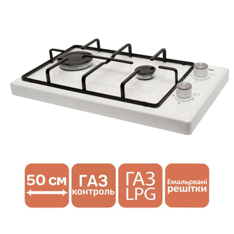 Настільна плита Ventolux HGT 620 ES WH (9701) - фото 2 Настільна плита Ventolux HGT 620 ES WH (9701) - фото 2