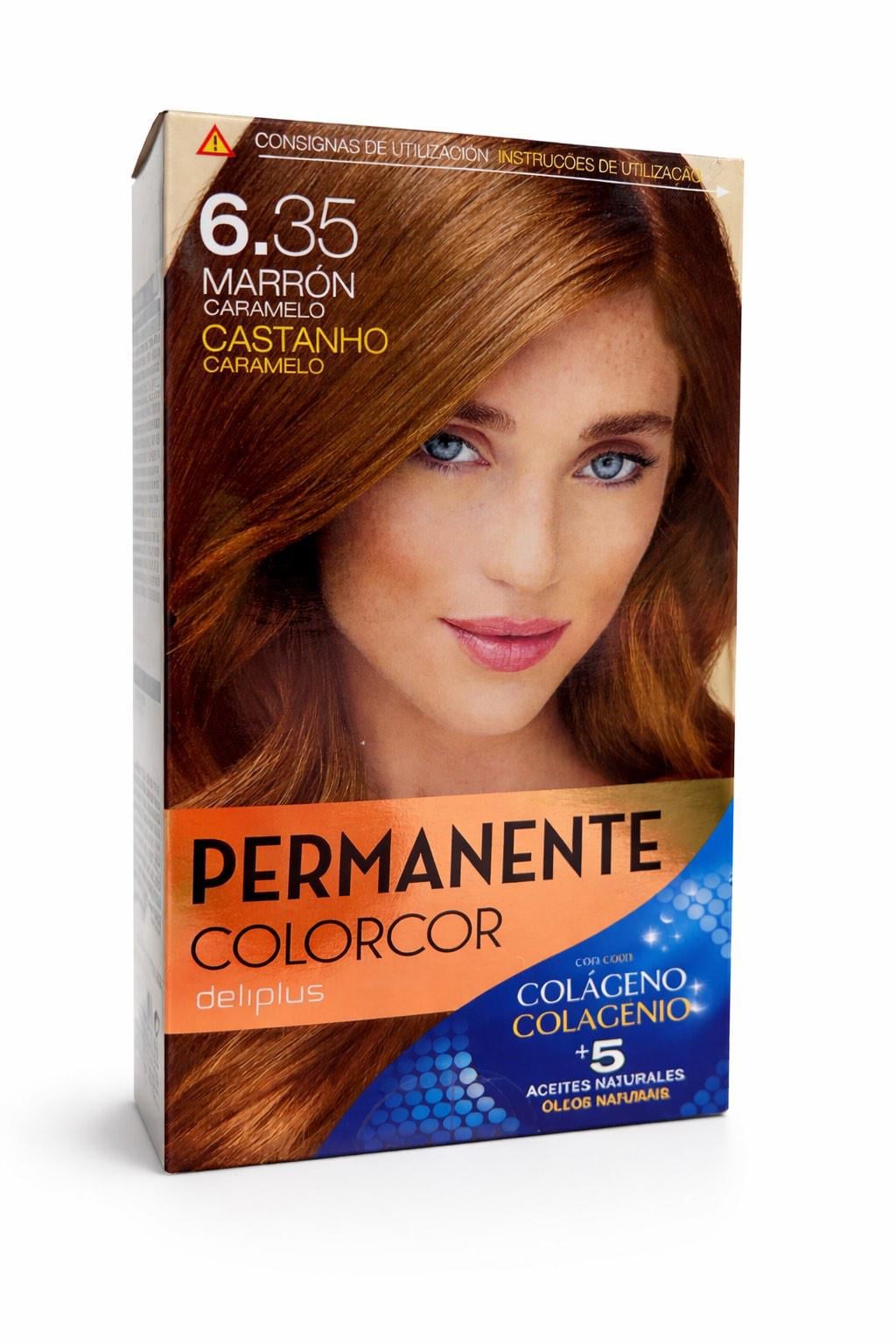 Краска для волос Daliplus Permanente Colorcor 6.35 Marron caramelo castanho Карамельно-коричневый каштановый