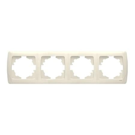 Рамка на 4 места горизонтальная VIKO Carmen Кремовый (90572104)