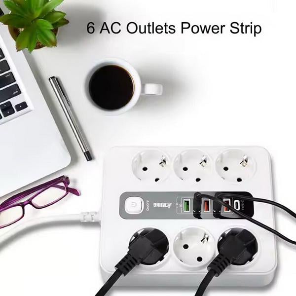 Подовжувач BKL11 2 м на 6 роз'ємів 5 USB 1 Type-C (16-110) - фото 3 Подовжувач BKL11 2 м на 6 роз'ємів 5 USB 1 Type-C (16-110) - фото 3