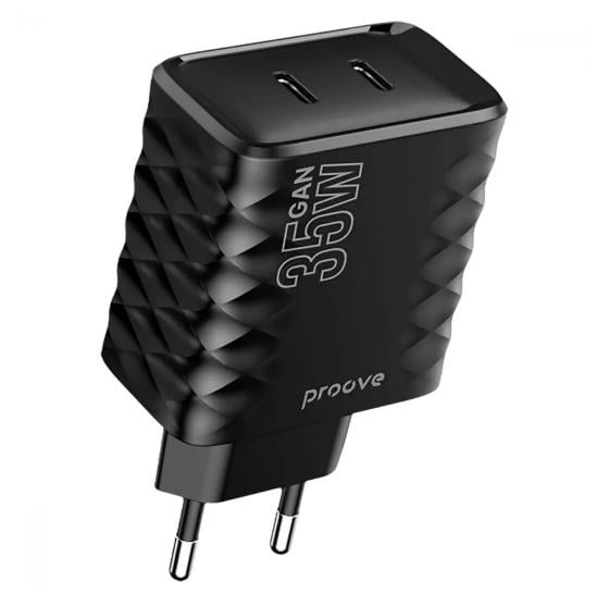 Зарядное устройство Proove Speed ​​Surge Gan 35W Type-C/Type-C Black (WCSS30020001)