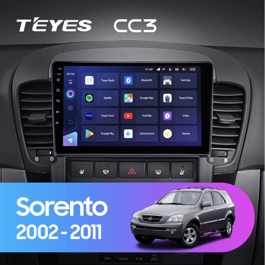 Автомагнитола штатная Teyes CC3 360° для Kia Sorento BL 2002-2011 Android (1660295380) - фото 3