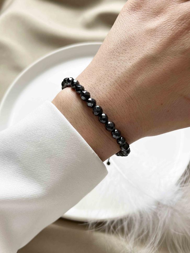 Браслет плетеный из гематита (5043) Браслет плетеный из гематита (5043)