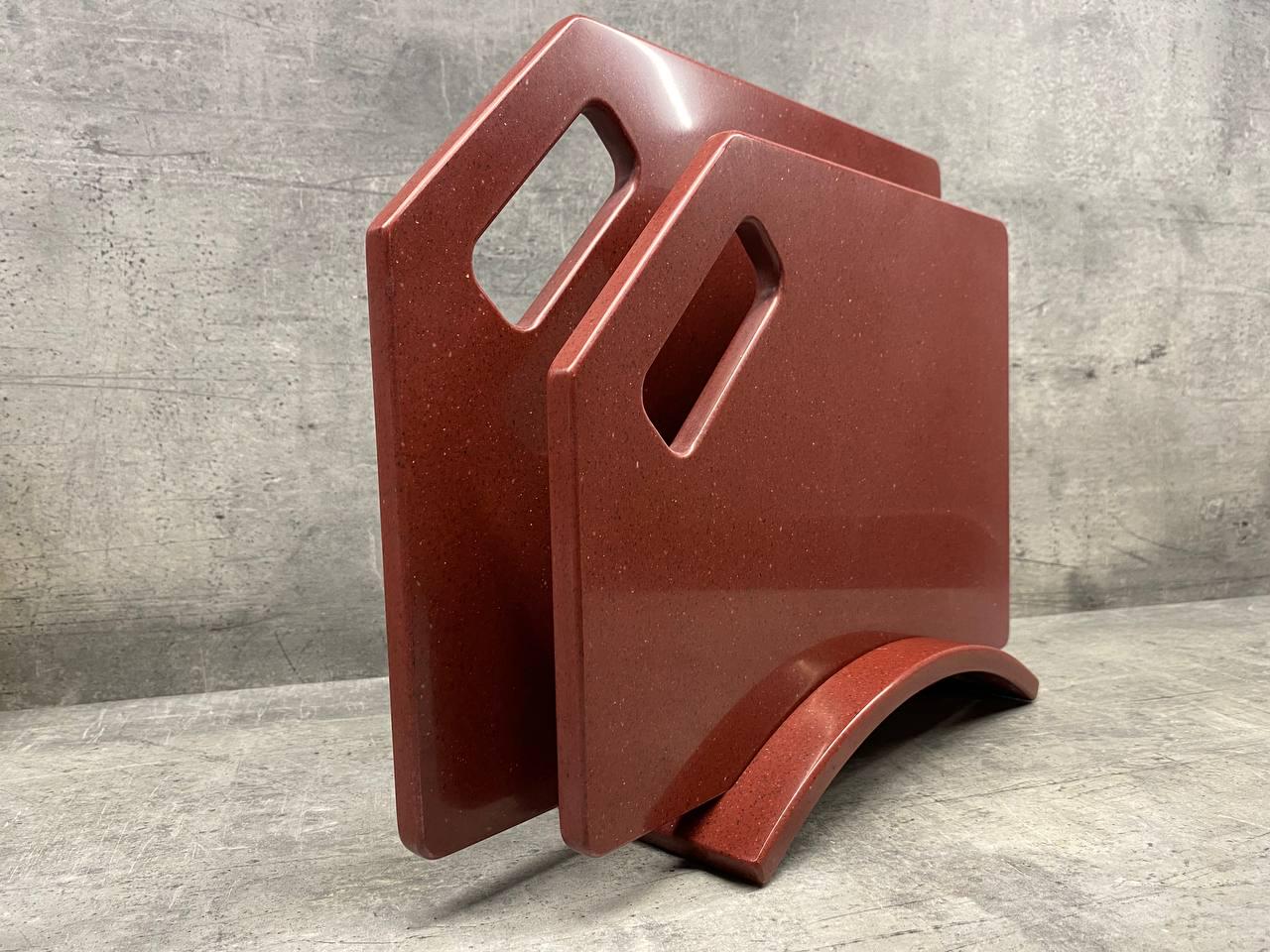 Набор кухонных досок Royal Red из искусственного акрилового камня 2 шт. (23854571) - фото 3 Набор кухонных досок Royal Red из искусственного акрилового камня 2 шт. (23854571) - фото 3