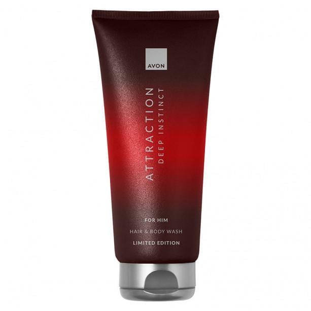 Шампунь-гель для душа Avon Attraction Deep Instinct для Него 200 мл (158511443)