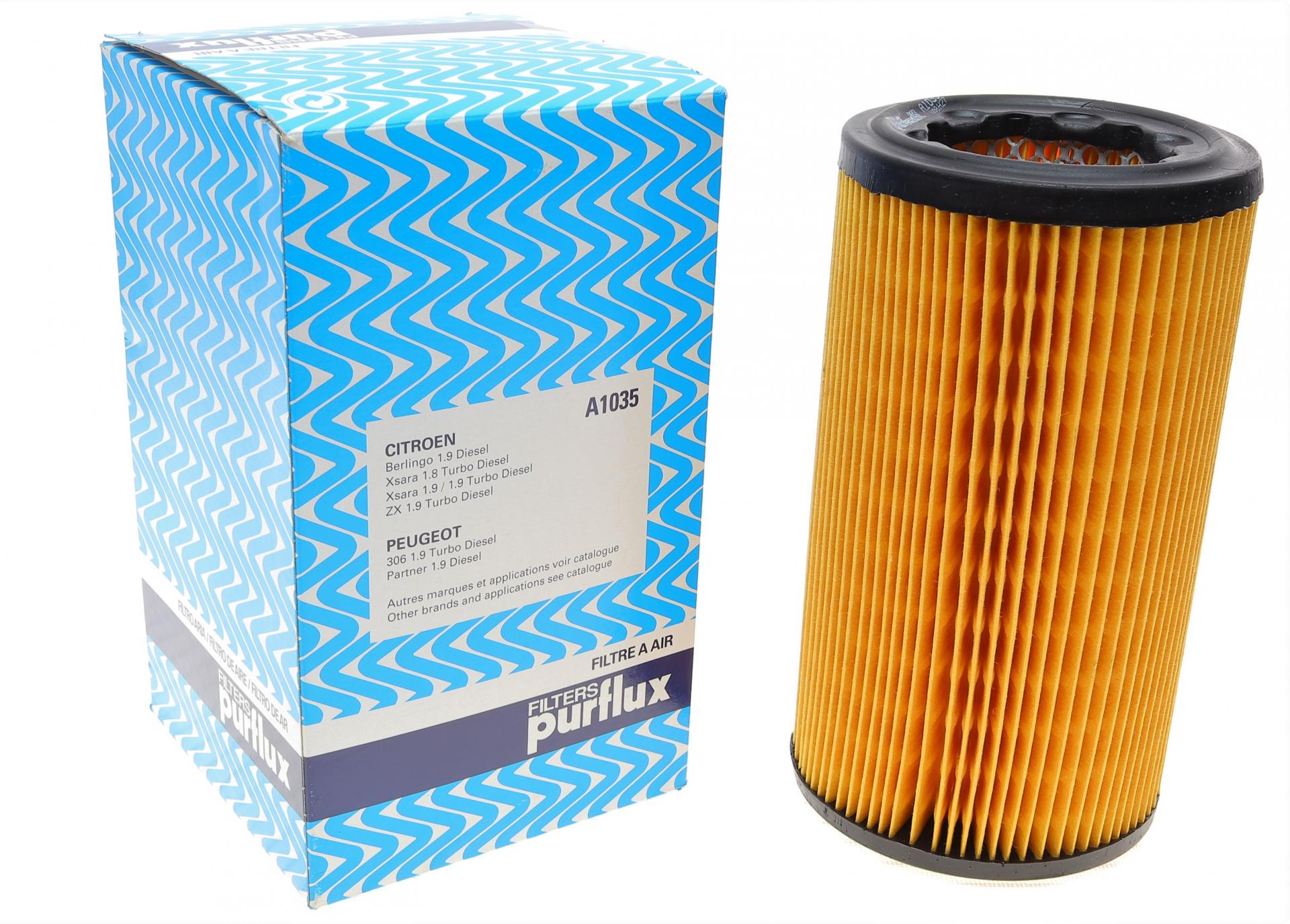 Фильтр воздушный PURFLUX для Citroen Berlingo/Peugeot Partner 1,8/1,9D 97-02- (A1035)