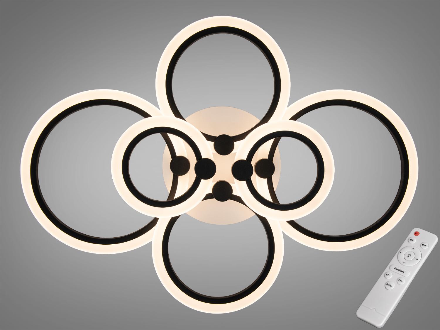 Люстра LED над'яскрава Diasha A8022/6BK 55W Чорний Люстра LED над'яскрава Diasha A8022/6BK 55W Чорний