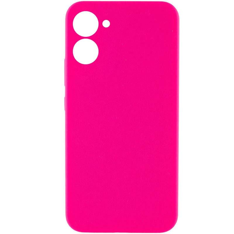 Противоударный чехол Silicone Cover Lakshmi Full Camera (AAA) для Realme C33 Розовый / Barbie pink