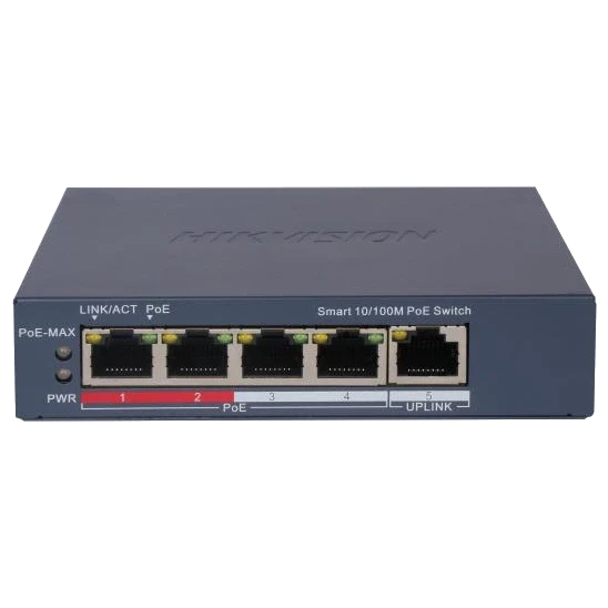 Комутатор 5 портів керований Hikvision DS-3E1105P-EI/V2 POE (2863456203)