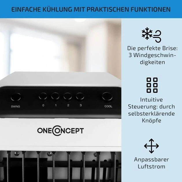 Охолоджувач повітря OneConcept Carribean Blue Білий (10028181) - фото 4