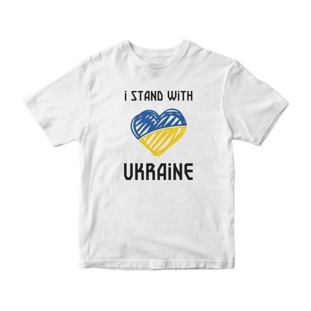Футболка патриотическая Zerno "I STAND WITH UKRAINE" XS Белый