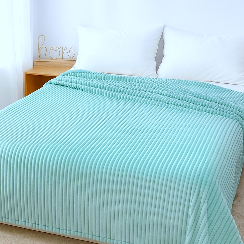 Плед-покрывало шарпей в полоску 2 см 150х200 см Мятный - фото 2 Плед-покрывало шарпей в полоску 2 см 150х200 см Мятный - фото 2