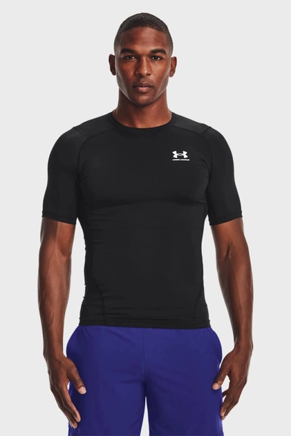 Футболка Under Armor HG Armour Comp SS XXL Чорний (1361518-001 XXL)