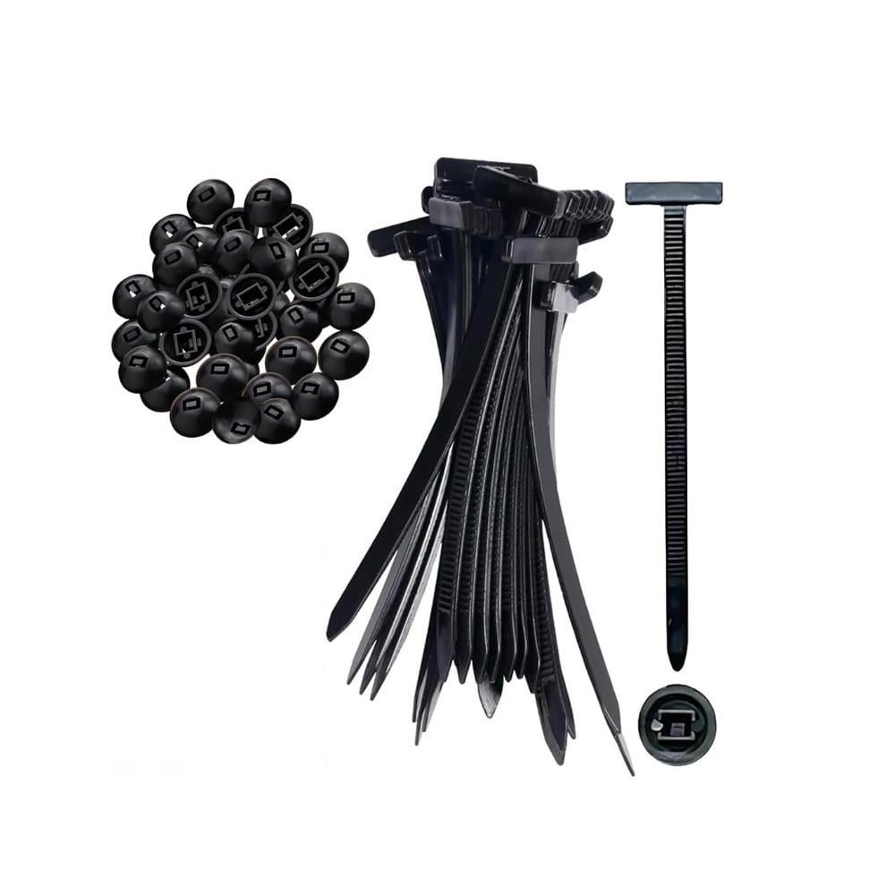 Стяжки з фіксатором 10 шт. Чорний (3000004100) Стяжки з фіксатором 10 шт. Чорний (3000004100)