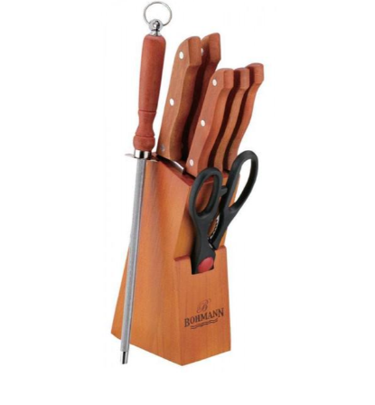 Набор кухонных ножей Bohmann на деревянной подставке 7 пр. (5103WD)