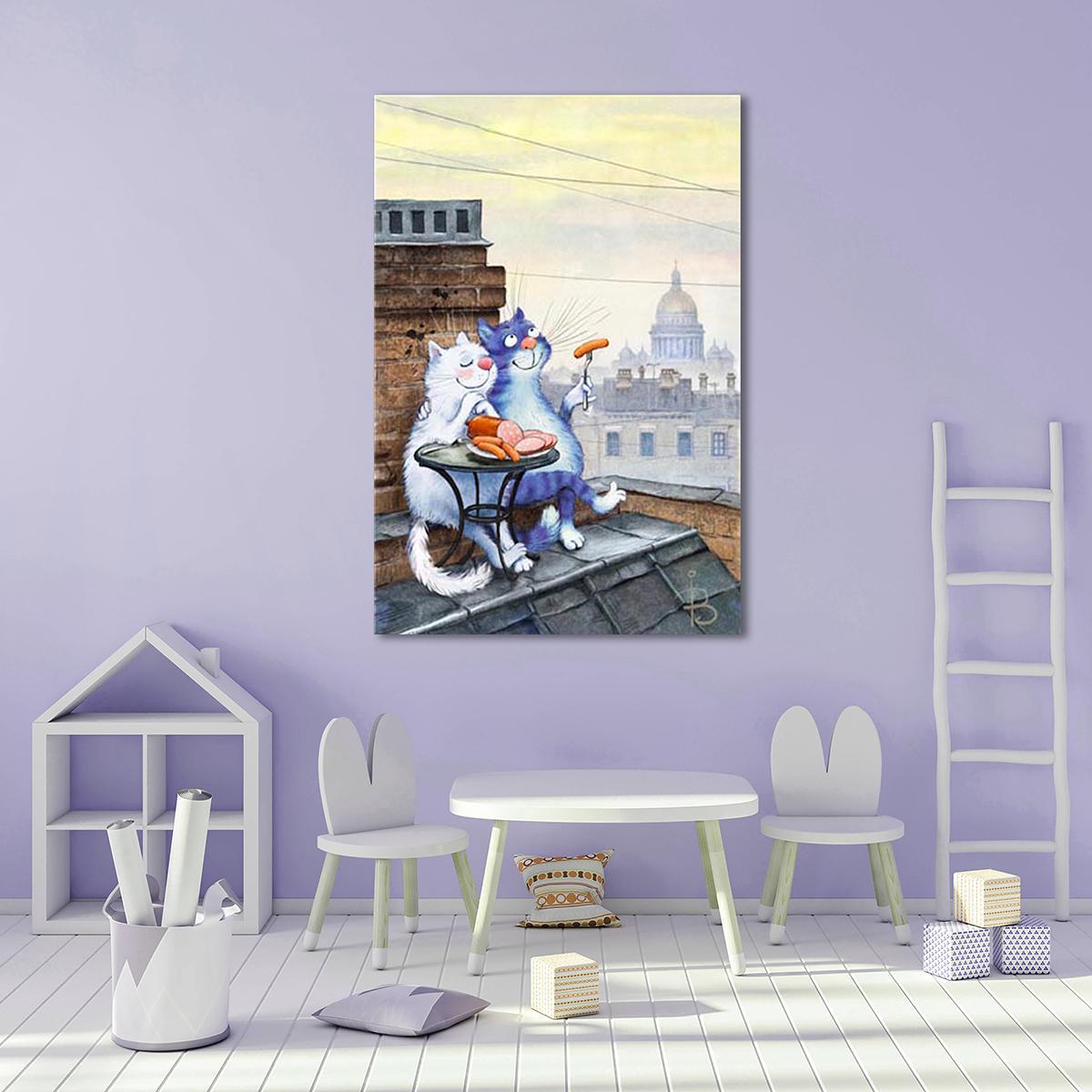 Модульная картина Романтика на крыше 1 модуль 50x75 см