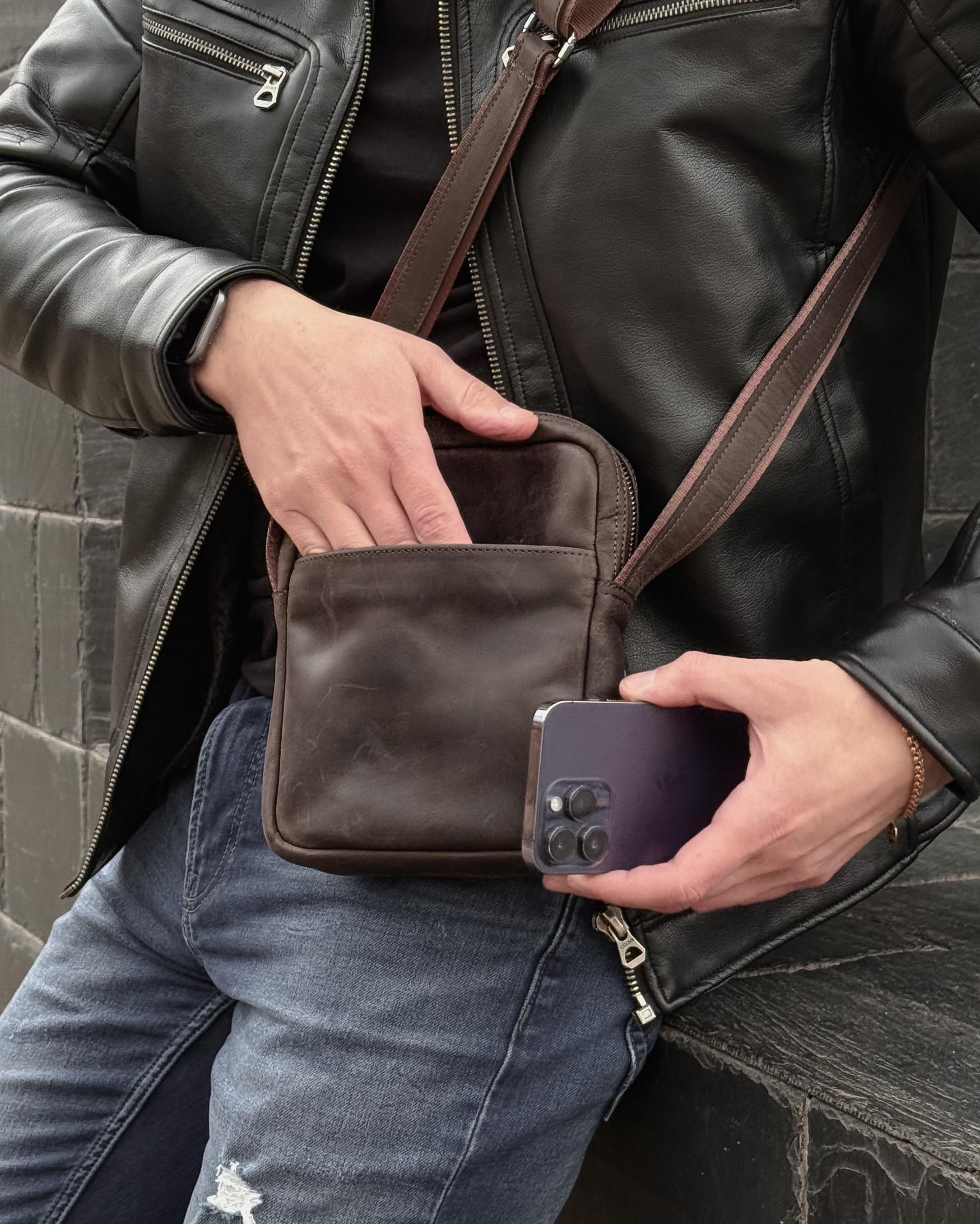 Сумка кожаная Legessy CH 006 Коричневый (CH 006 Brown) - фото 3