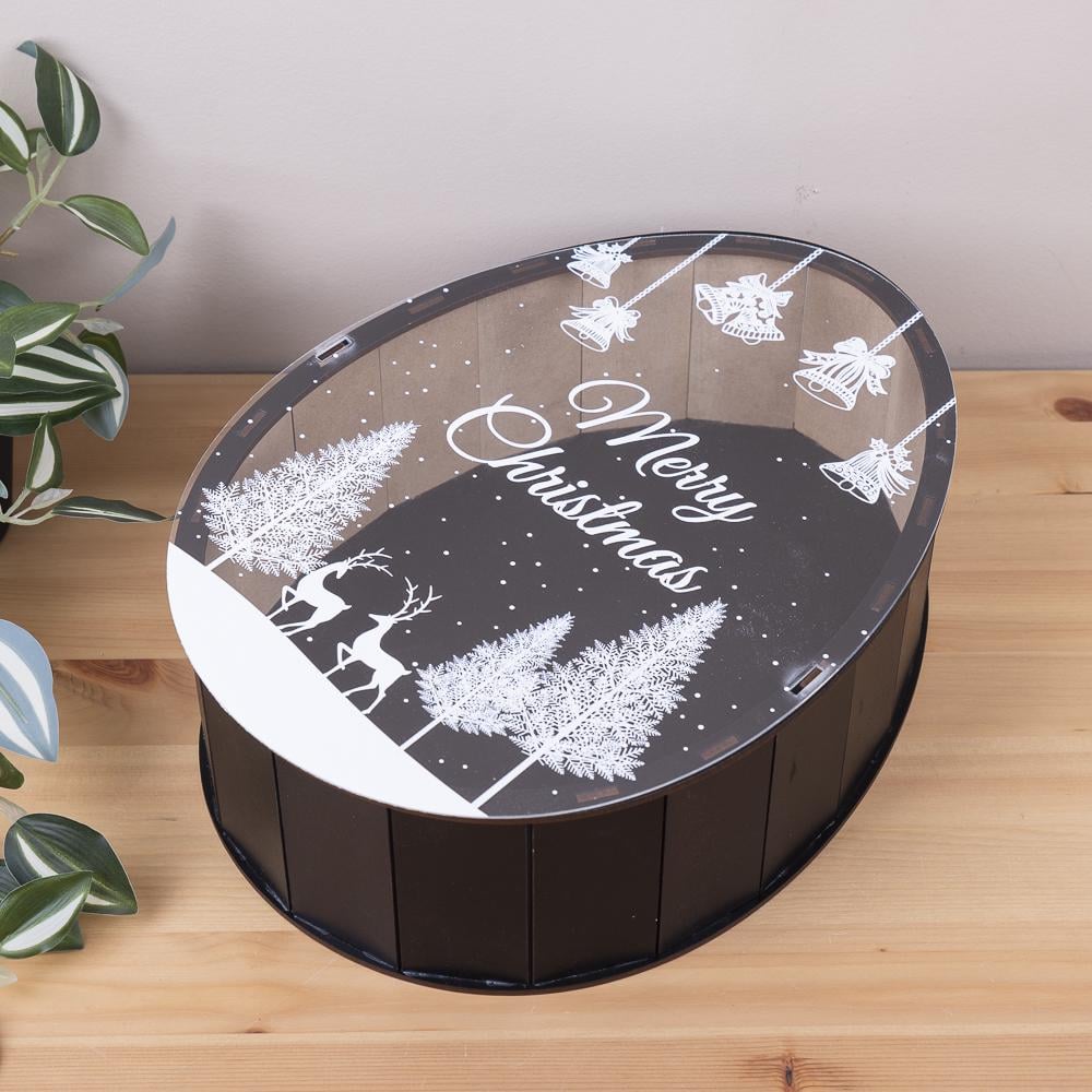 Коробка Киндер Merry christmas 33 см Черный (5814-7)