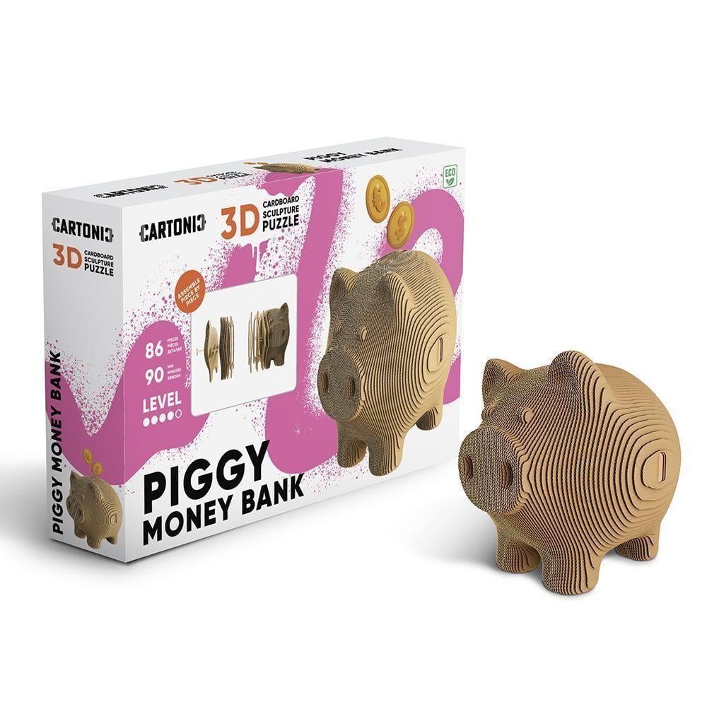 Пазл картонний 3D Cartonic Свинка Piggy Bank Скарбничка 86 деталей (2553338015) Пазл картонний 3D Cartonic Свинка Piggy Bank Скарбничка 86 деталей (2553338015)