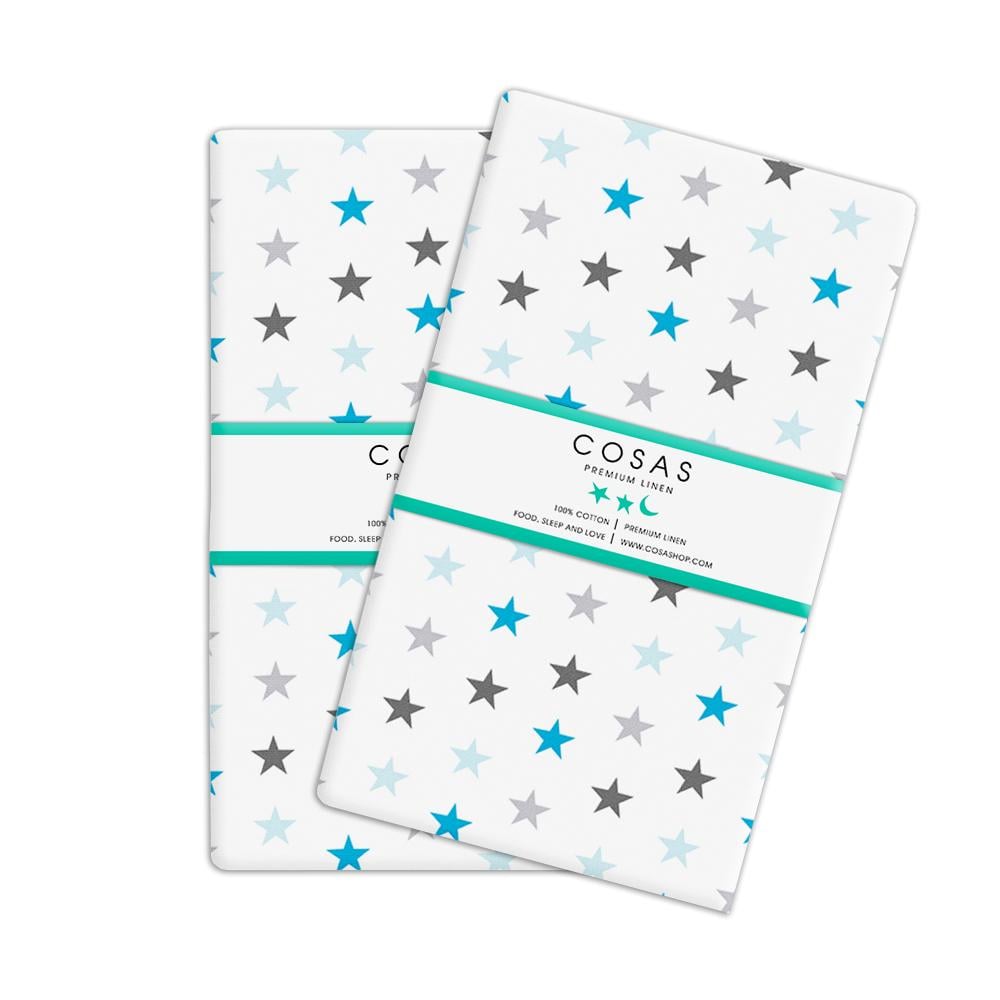 Набор наволочек Cosas Stars Blue Grey 50х70 см 2 шт. (4822052024607)
