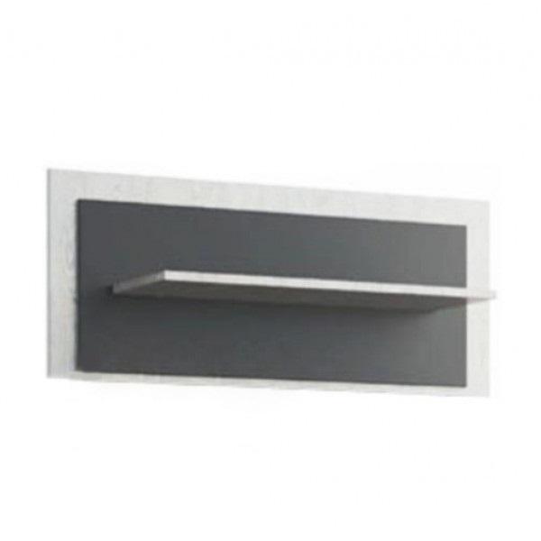 Навесная полка Світ Меблів Рио 1100х235х250 мм без основы в спальню/детскую из ДСП Аляска/Антрацит - фото 2 Навесная полка Світ Меблів Рио 1100х235х250 мм без основы в спальню/детскую из ДСП Аляска/Антрацит - фото 2