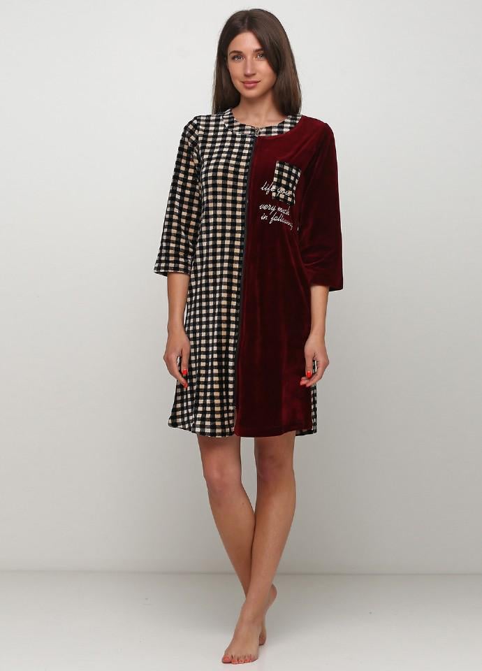 Халат Wild Love M Бордовый (20768)