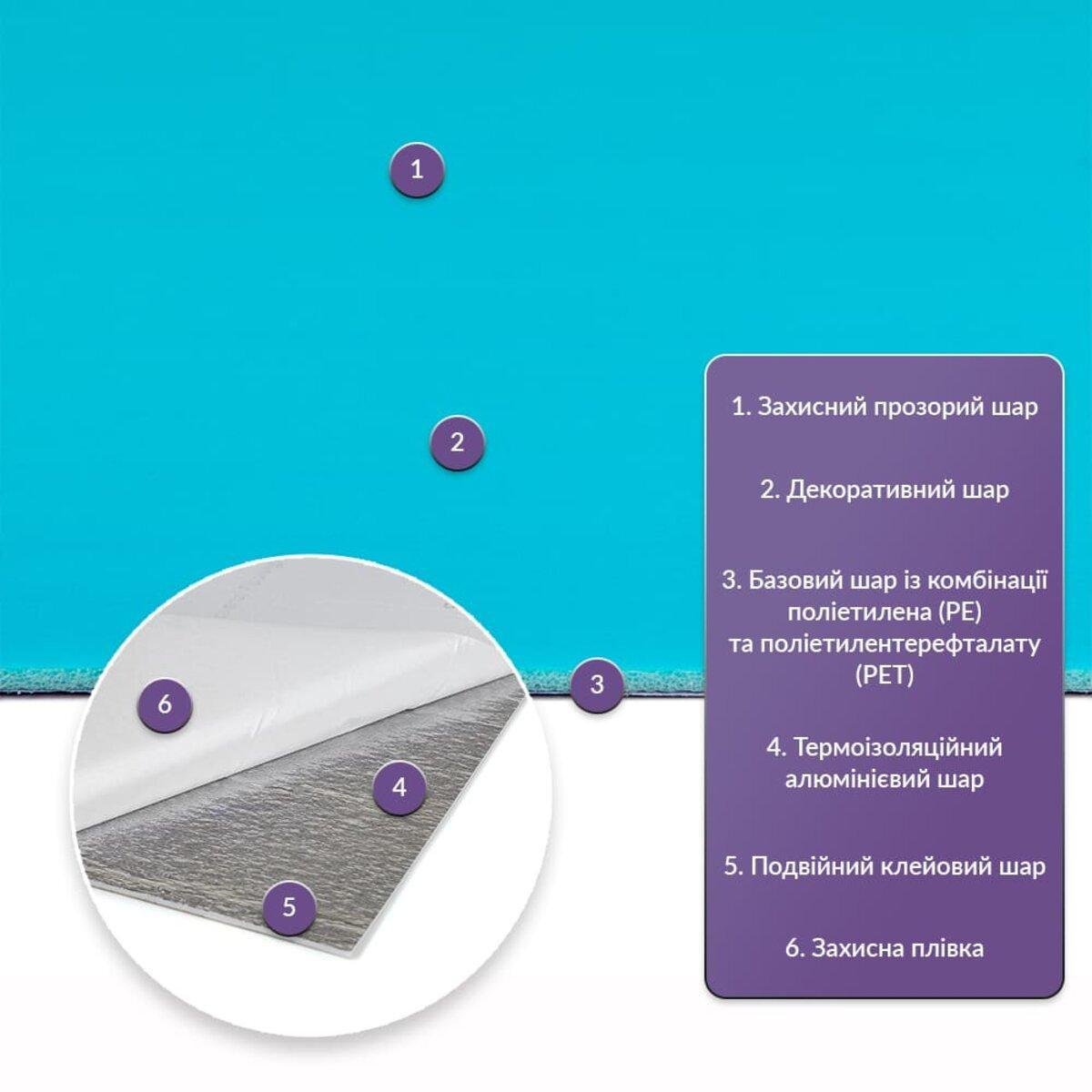 Плитка стінова самоклеюча 600х300х2 мм (SW-00002241) - фото 2