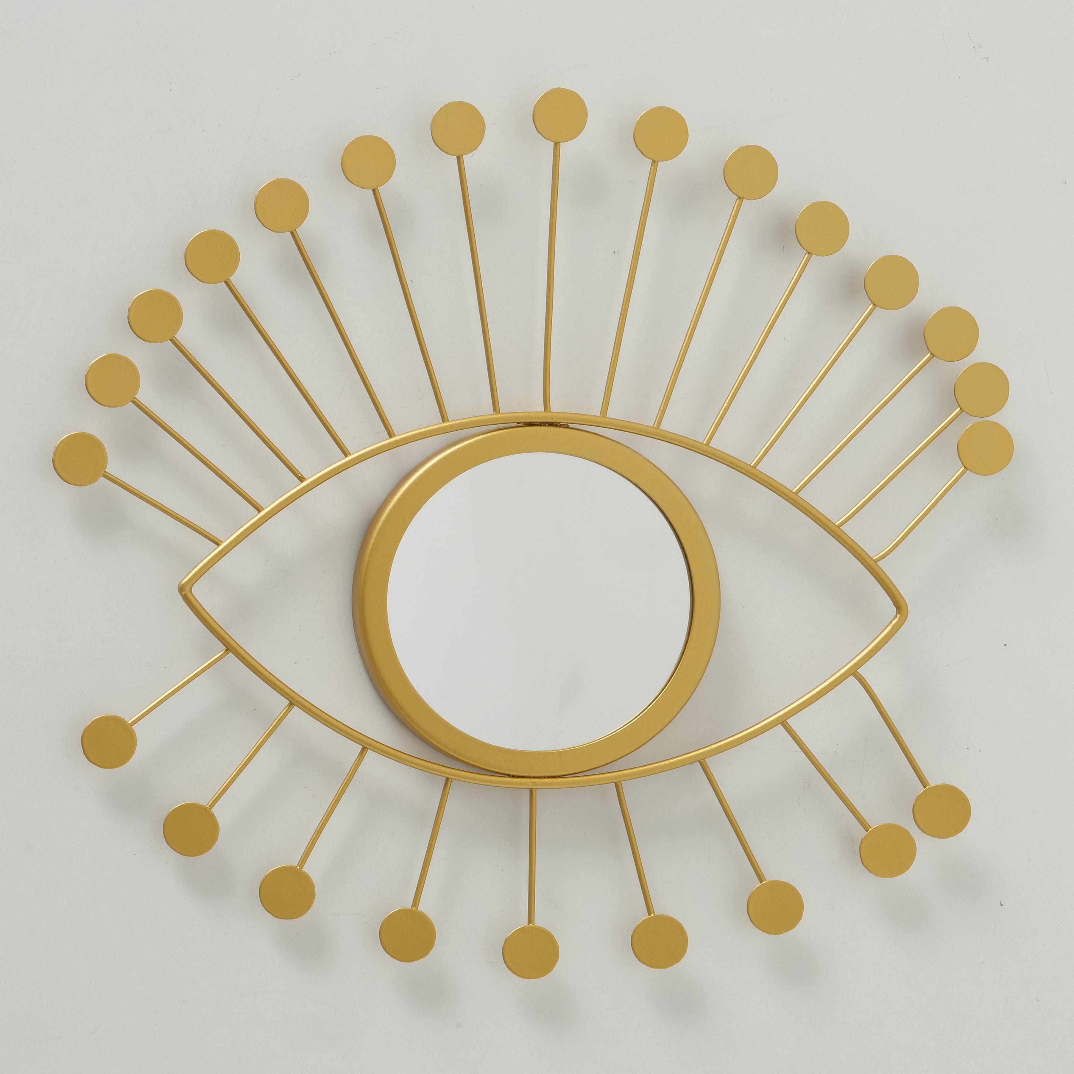 Настенное зеркало в форме глаза металл золото w33см Гранд Презент 2011165 Настенное зеркало в форме глаза металл золото w33см Гранд Презент 2011165