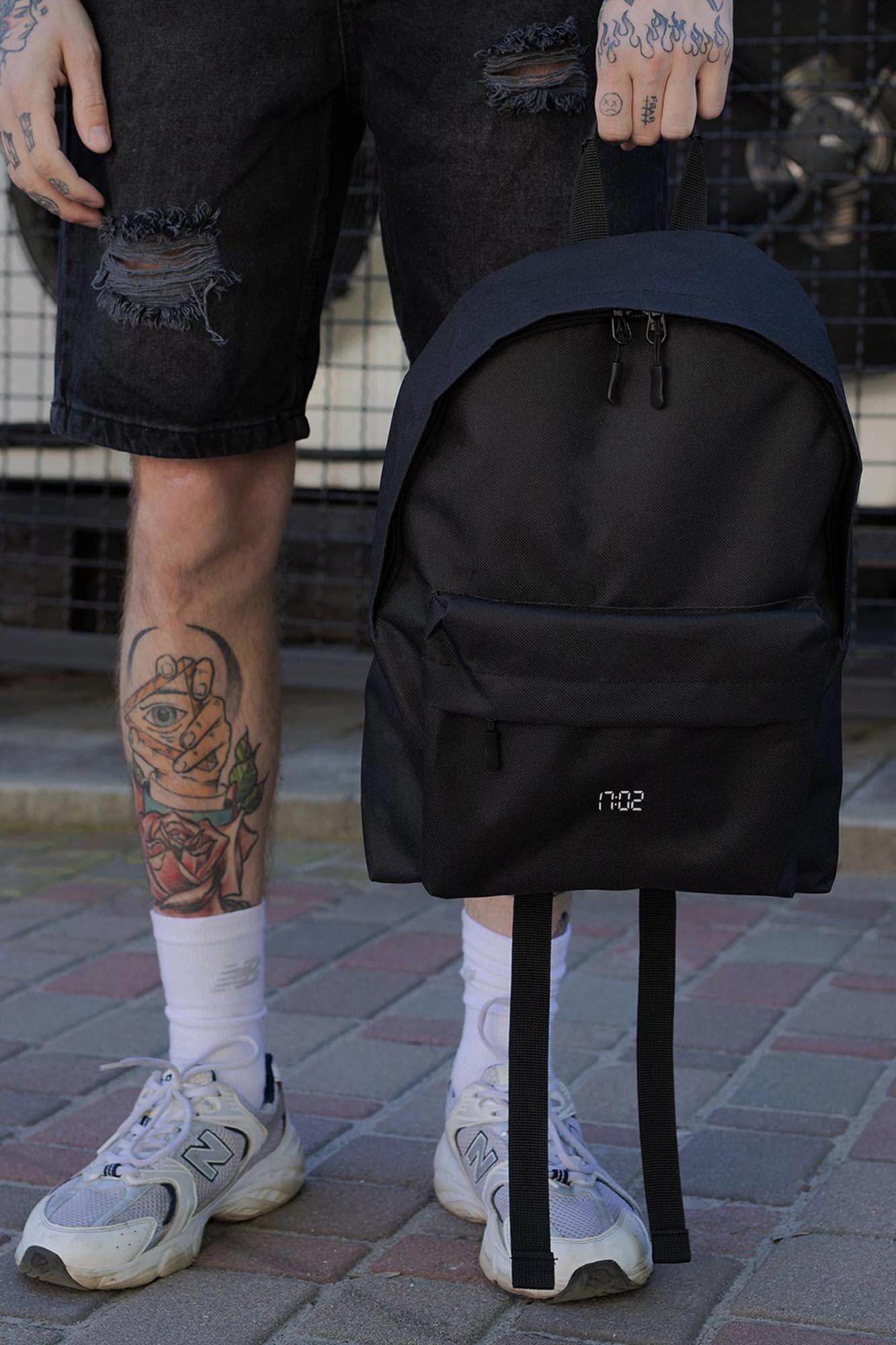 Рюкзак повседневный Without Compact унисекс с принтом 1702 Black (8049930)
