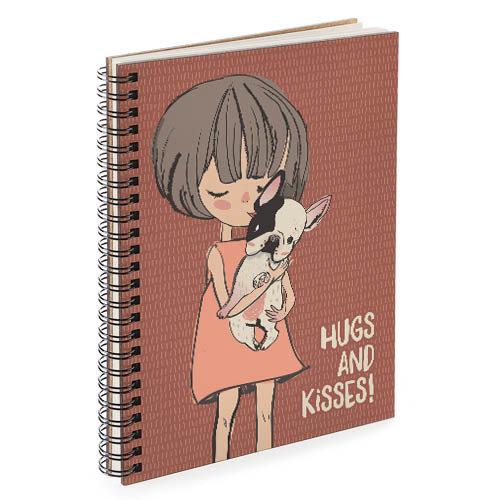 Скетчбук Hugs and kisses! 14,7x21 см (BDP_DOG009)